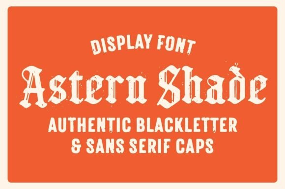 Astern Shade: A Bold Font for Creative Projects with a Vintage Edge