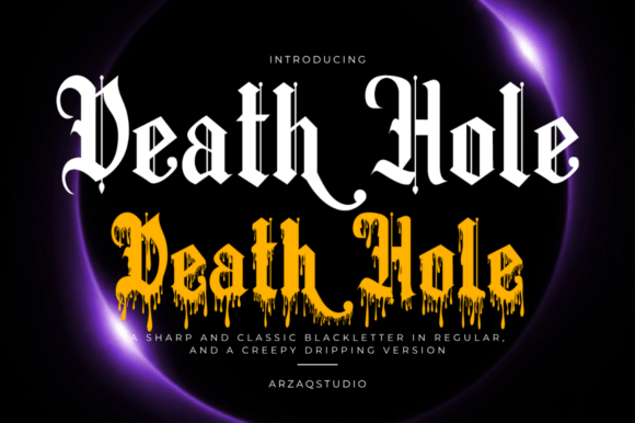 Black Hole Font: A Gothic Masterpiece for Dark and Bold Designs