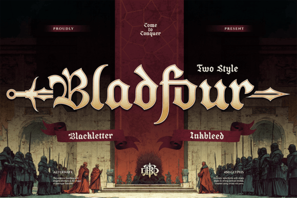 Bladfour: A Bold Typeface for Dark Fantasy and Heroic Designs