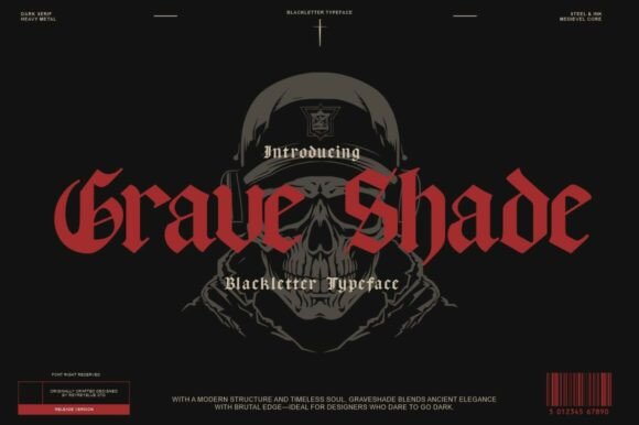 Grave Shade: The Bold Blackletter Typeface for Gothic and Metal Aesthetics