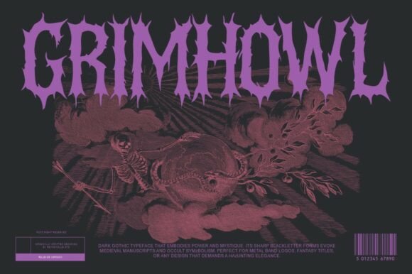 Grimhowl Typeface: A Bold Choice for Dark and Dramatic Designs