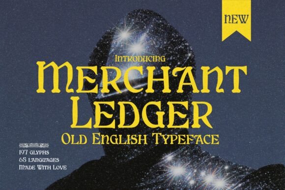 Merchant Ledger: Forging Authority in Design with Old English Typography