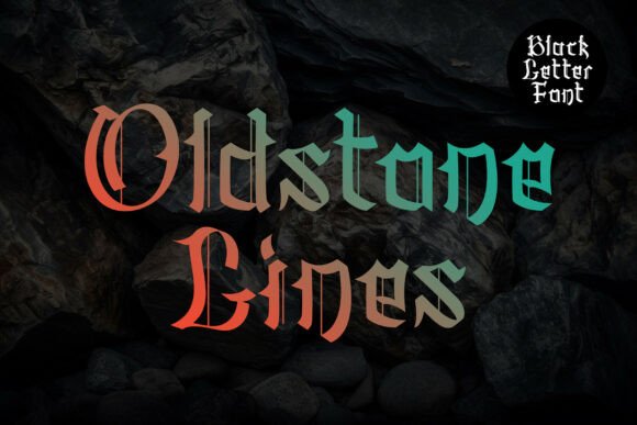 Oldstone Lines: A Bold Blackletter Typeface for Impactful Design
