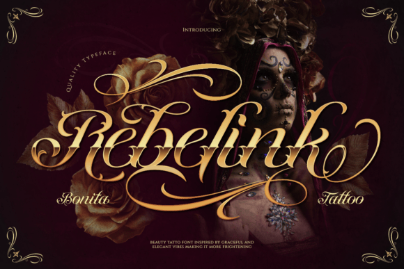 Rebelink: A Gothic-Inspired Tattoo Font for Bold Design