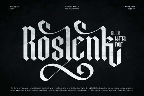 Roslenk: A Bold Font with Timeless Appeal